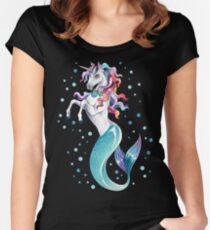 Einhorn Mermaid Mermicorn Cute T-Shirt Geschenke Tailliertes Rundhals-Shirt
