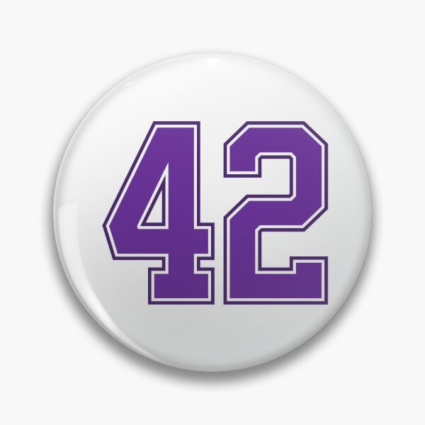 Artikelvorschau, Lila Nummer 42 glückliches Sporttrikot zweiundvierzig entworfen und verkauft von HeavyStyle.