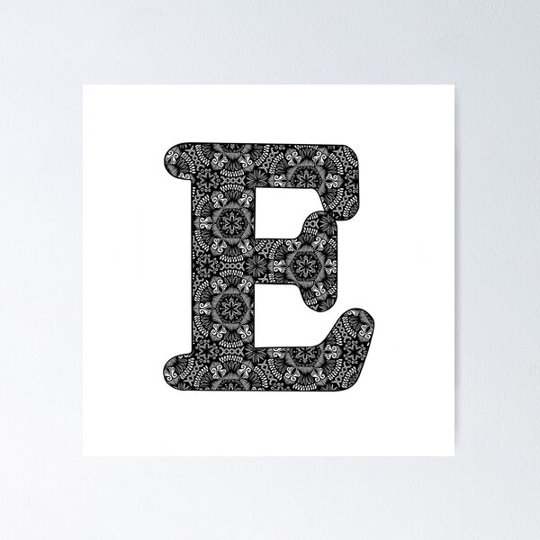 Item preview, E - Zentangle Alphabet  designed and sold by Carina Kay.