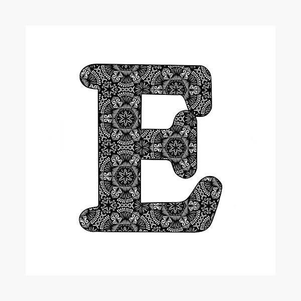 Item preview, E - Zentangle Alphabet  designed and sold by Carina Kay.