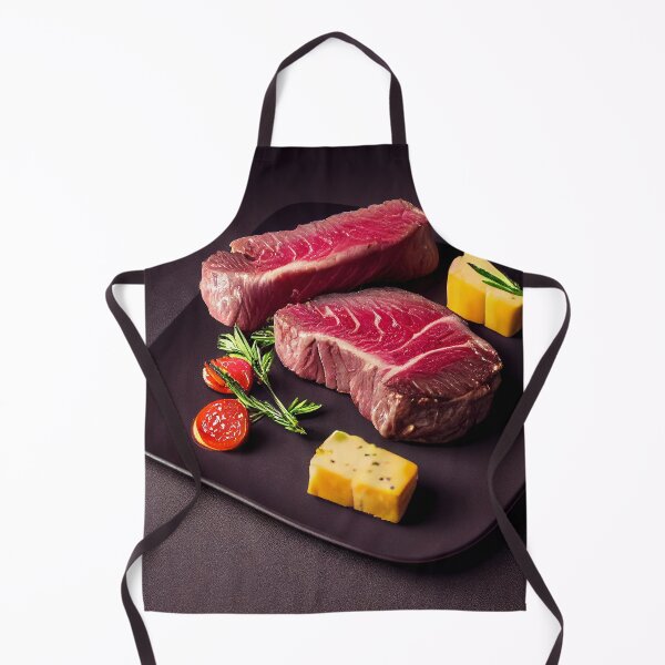 Item preview, Beautifully plated steak and, flat lay, food photography and illustration designed and sold by SvetlanaSF.