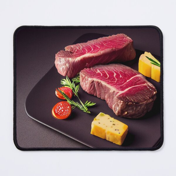 Item preview, Beautifully plated steak and, flat lay, food photography and illustration designed and sold by SvetlanaSF.