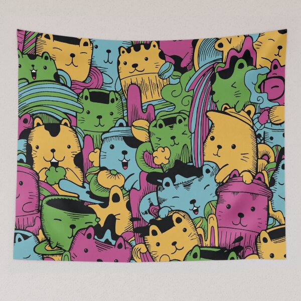 Item preview, Crayon Cat Doodle  designed and sold by nabanacrafters.