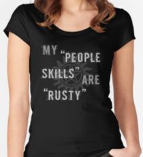Supernatural Castiel 'People Skills' T-Shirt Women's Fitted Scoop T-Shirt