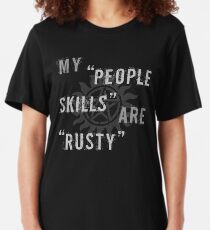 Camiseta ajustada Supernatural Castiel 'People Skills' camiseta