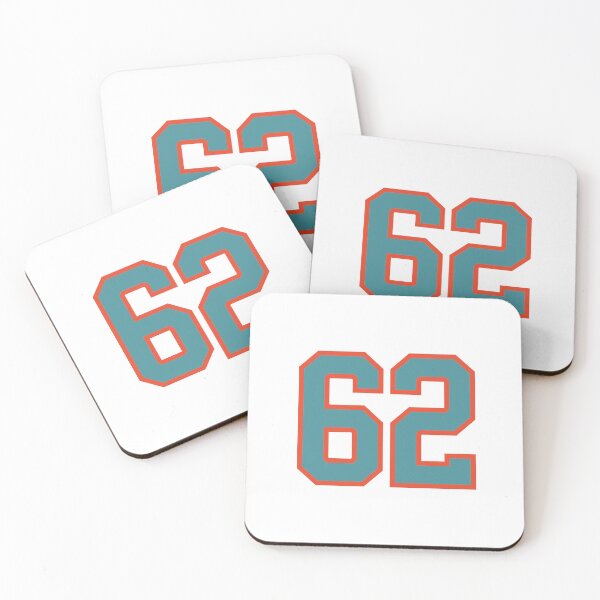 Item preview, 62 number, aqua orange lucky sports sixty two designed and sold by ArtIsParty.