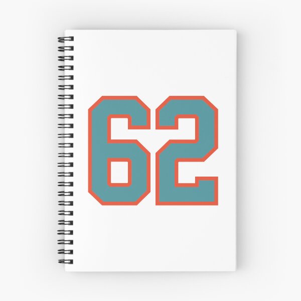 Item preview, 62 number, aqua orange lucky sports sixty two designed and sold by ArtIsParty.