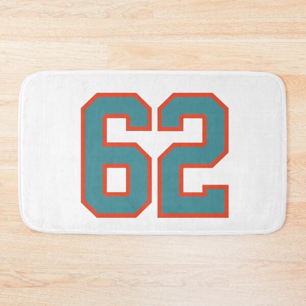 Item preview, 62 number, aqua orange lucky sports sixty two designed and sold by ArtIsParty.