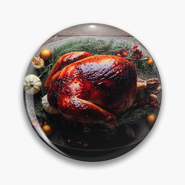 Item preview, Traditional Thanksgiving roasted turkey, food photography, computer AI generated art designed and sold by SvetlanaSF.