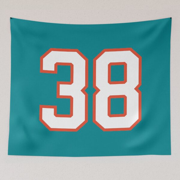 Item preview, Sports Number 38, white orange color lucky sport thirty eight designed and sold by ArtIsParty.