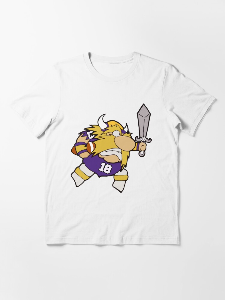 LOGO 7, Shirts, Minnesota Vikings Football Vintage 9s Logo 7 Tshirt Grey  Purple Yellow Large