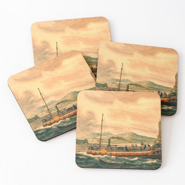 Item preview, Hudson River Steamboat Travel Vintage Painting designed and sold by vintagemother.
