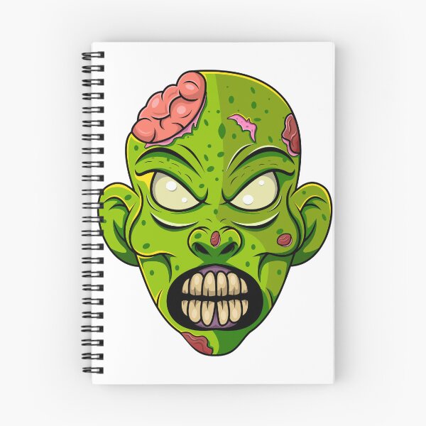 Artikelvorschau, Grüner Zombie-halber Gehirnentwurf für Halloween entworfen und verkauft von RIGHT BRAIN DESIGNS.