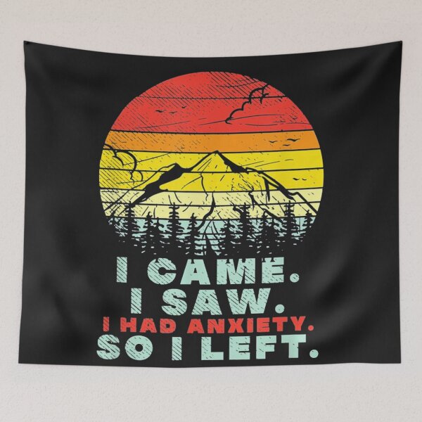 Item preview, I Had Anxiety Vintage Sunset Hiking designed and sold by troimuagio2022.
