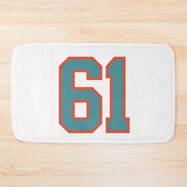 Item preview, 61 number, aqua orange lucky sports sixty one designed and sold by ArtIsParty.