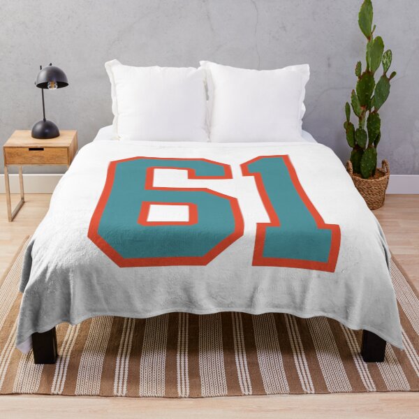 Item preview, 61 number, aqua orange lucky sports sixty one designed and sold by ArtIsParty.