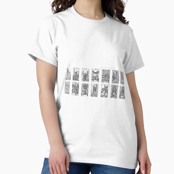 Item preview, Wands Tarot Cards Black and white designed and sold by designbywhacky.