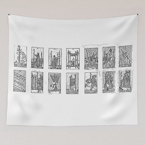 Item preview, Wands Tarot Cards Black and white designed and sold by designbywhacky.