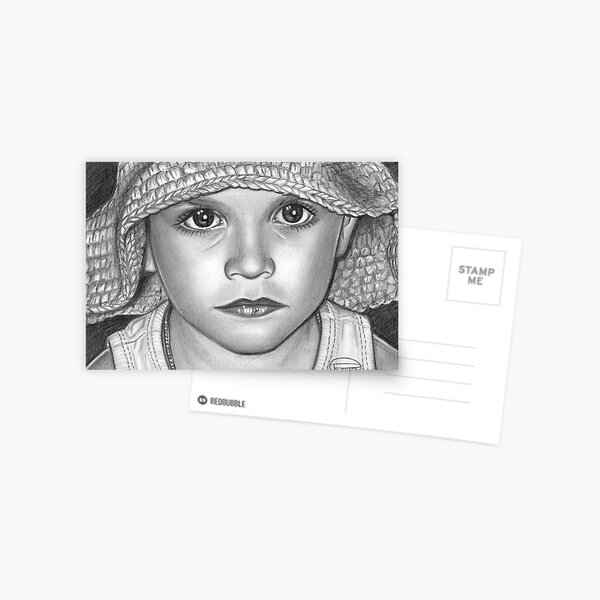 Boy in the straw hat Postcard