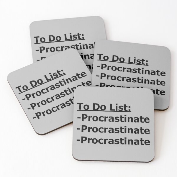 Item preview, To Do List: Procrastinate (Black Text) designed and sold by SolGalaxyDesign.