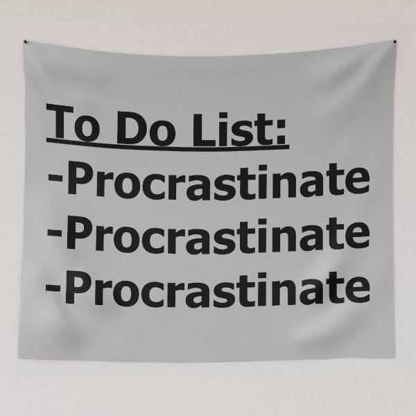 Item preview, To Do List: Procrastinate (Black Text) designed and sold by SolGalaxyDesign.