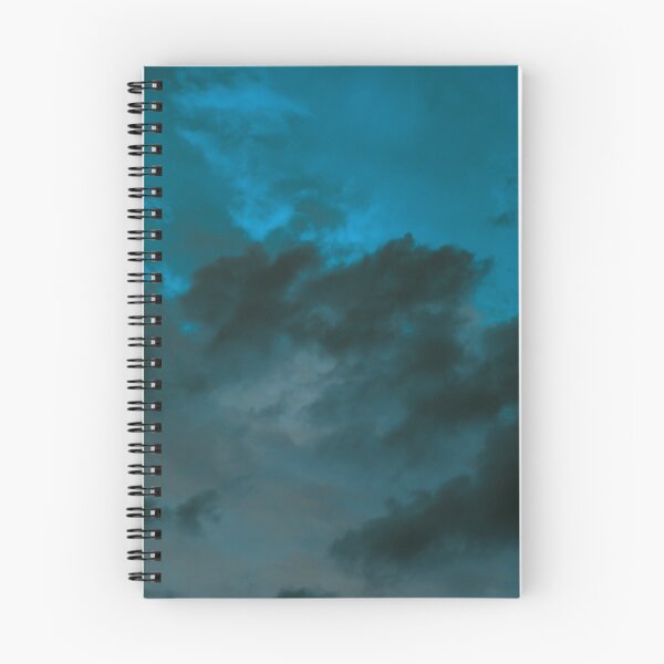 Item preview, Nubes coloridas - Cielo del atardecer en tonos azul y verde azulado - Fotografía y diseño estético de la naturaleza - Alto y grande designed and sold by Lucidesigns.