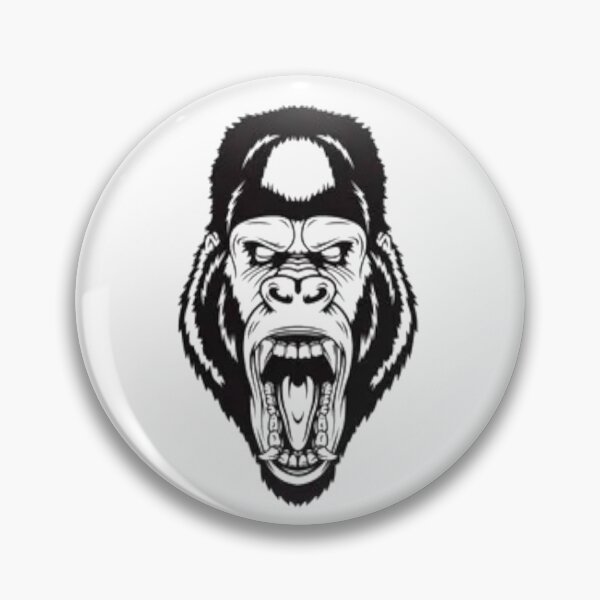 Item preview, Cool black and white gorilla head art. designed and sold by BEAUTY ⭐⭐⭐⭐⭐.
