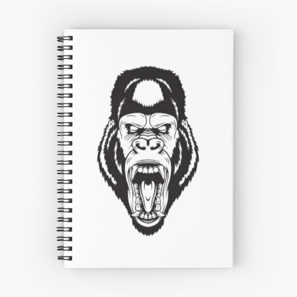 Item preview, Cool black and white gorilla head art. designed and sold by BEAUTY ⭐⭐⭐⭐⭐.