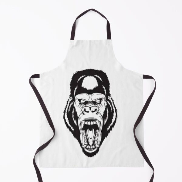 Item preview, Cool black and white gorilla head art. designed and sold by BEAUTY ⭐⭐⭐⭐⭐.