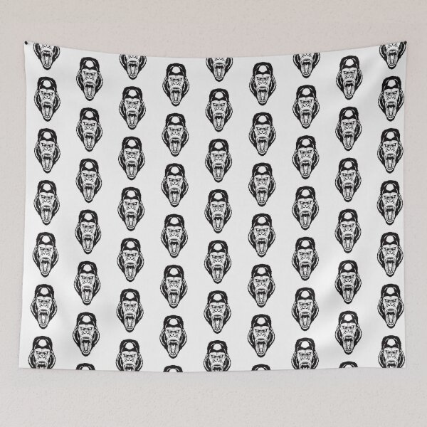 Item preview, Cool black and white gorilla head art. designed and sold by BEAUTY ⭐⭐⭐⭐⭐.