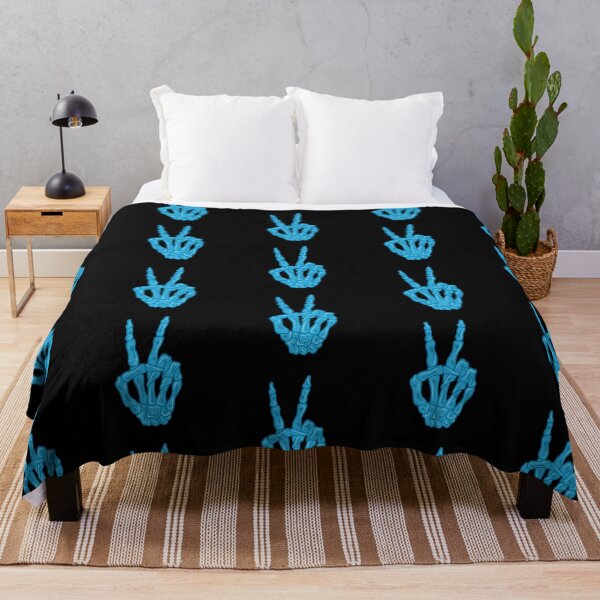 Item preview, Neon blue peace hand designed and sold by Lick Deeznuts.