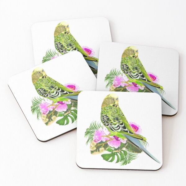 Item preview,  Cool green tropical bird sitting painting designed and sold by BEAUTY ⭐⭐⭐⭐⭐.