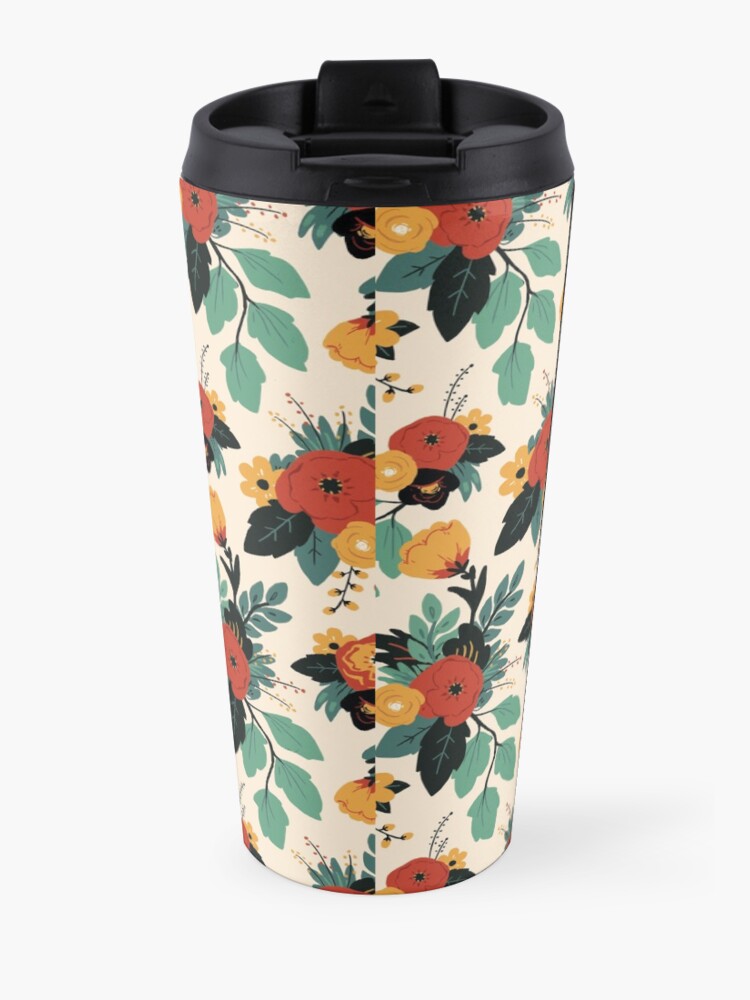 Alternate view of Cicero Orations - Floral Travel Coffee Mug