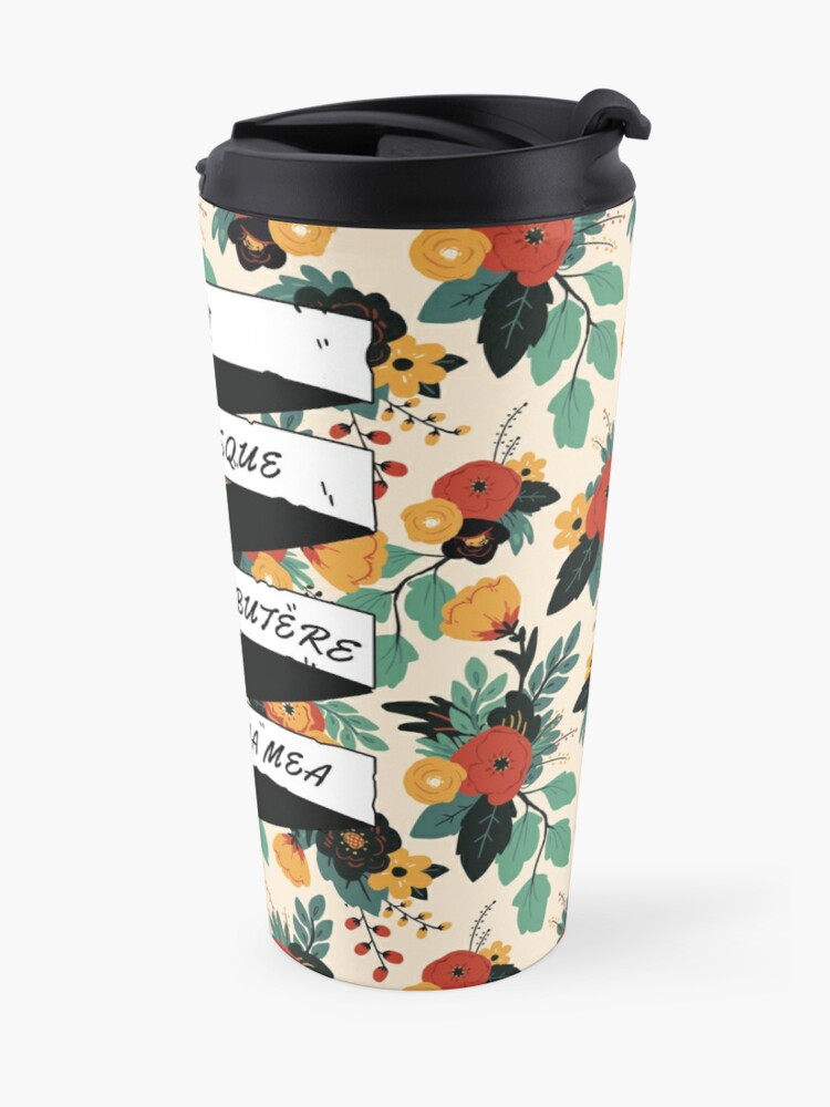 Alternate view of Cicero Orations - Floral Travel Coffee Mug