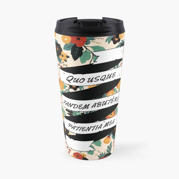 Cicero Orations - Floral Travel Coffee Mug