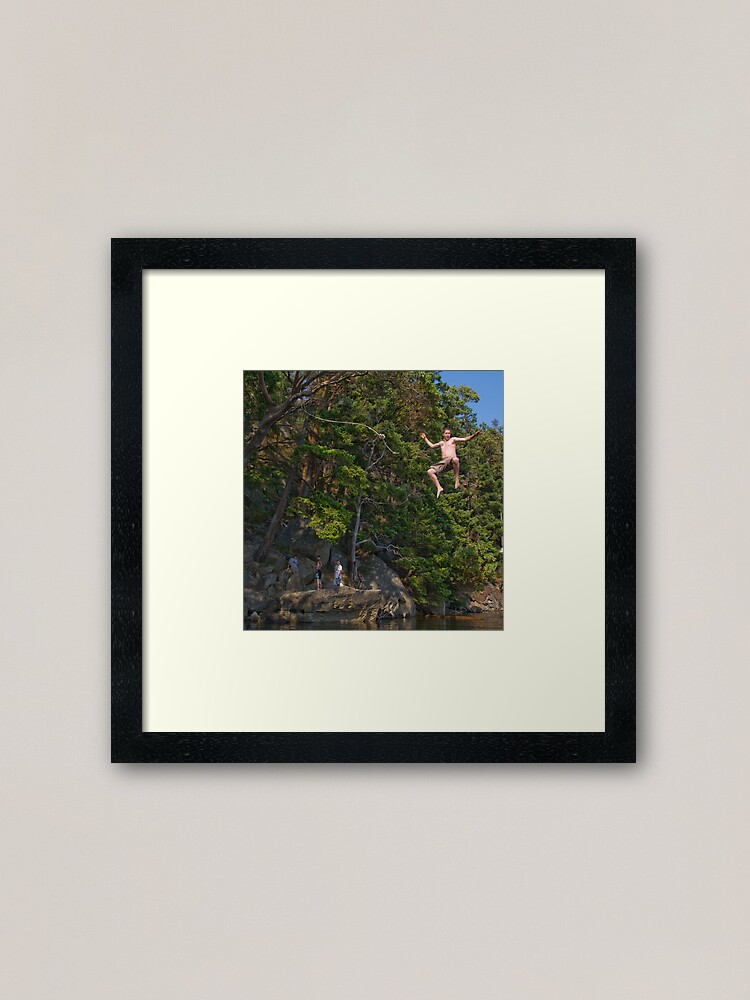 Alternate view of The Rope Swing, Campbell Bay Framed Art Print