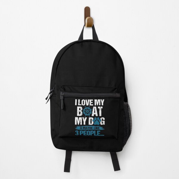 Item preview, I love my boat my dog and maybe like 3 people funny designed and sold by Simeon Dorelus.