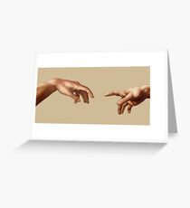 The Creation of Adam Greeting Card