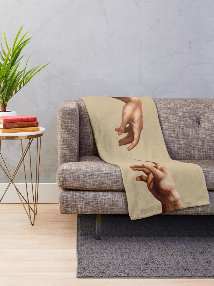 "The Creation of Adam" Throw Blanket by emily130 Redbubble