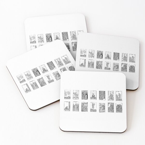 Item preview, Pentacles Tarot cards black and white designed and sold by designbywhacky.