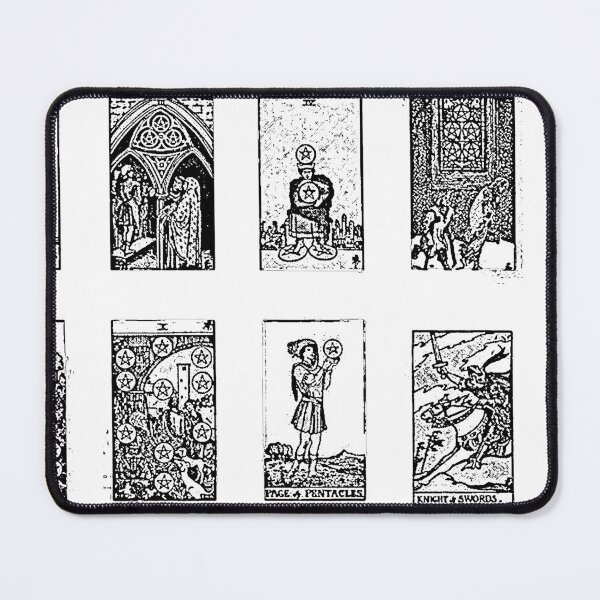 Item preview, Pentacles Tarot cards black and white designed and sold by designbywhacky.