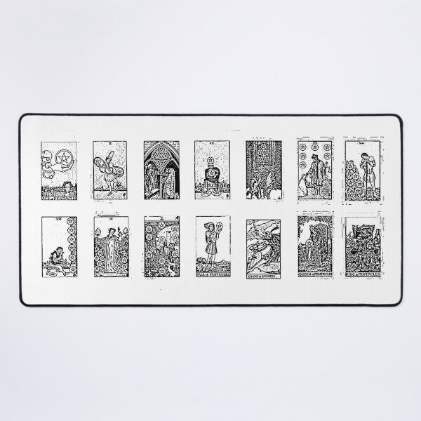 Item preview, Pentacles Tarot cards black and white designed and sold by designbywhacky.