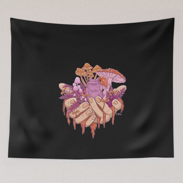 Item preview, Sapphic Toadstool Frog Handful Sticker designed and sold by jasonrnold.