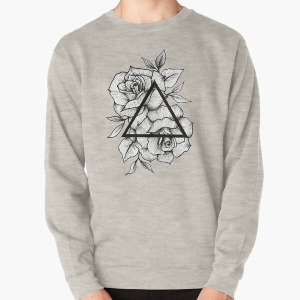 Geometric Roses Pullover Sweatshirt