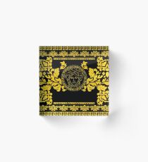 Gold Medusa Acrylic Block