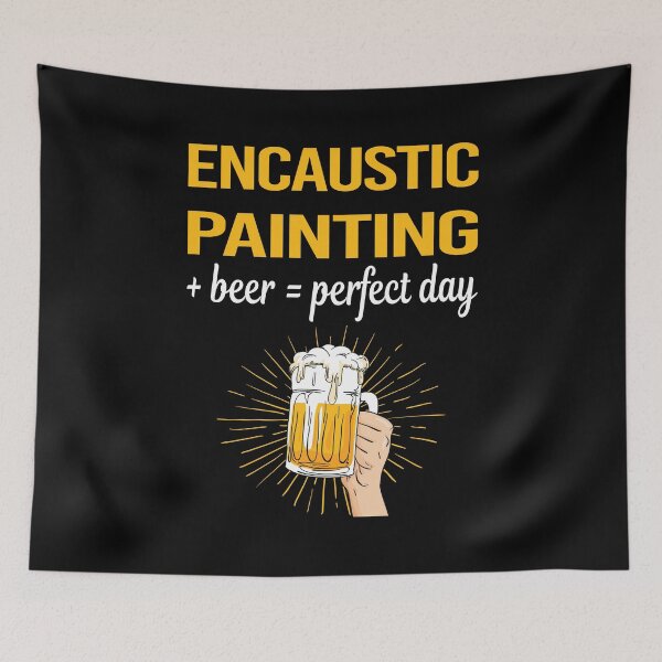 Item preview, Beer Perfect Day Encaustic Eainting designed and sold by WigglesDailey.