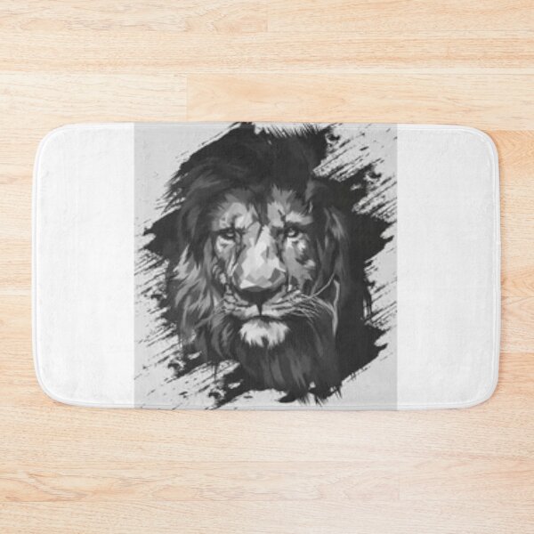Item preview,  Cool black and white lion head art. designed and sold by BEAUTY ⭐⭐⭐⭐⭐.