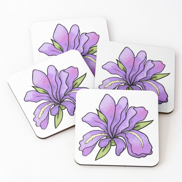 Item preview, Purple Iris February Month Birth Flower designed and sold by Digi Artworks Store.