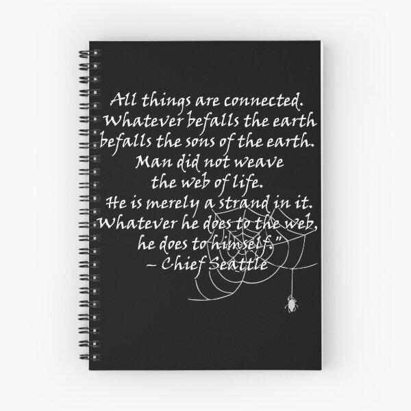 Item preview, "All things are Connected.. In the Web of Life" quote designed and sold by VisionQuestArts.