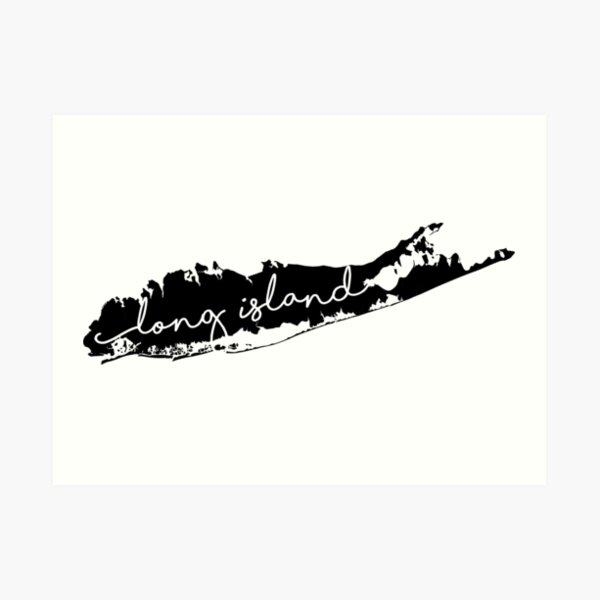 Long Island Map Outline Art Print
